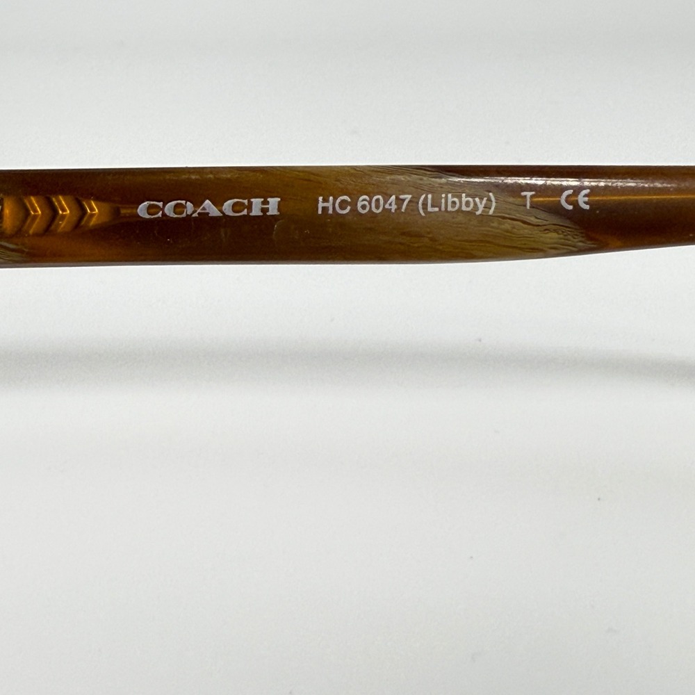 Coach HC 6047 Libby Eyeglasses Dark Tortoise Light Brown Horn 49-16-135 22149 - Picture 6 of 7